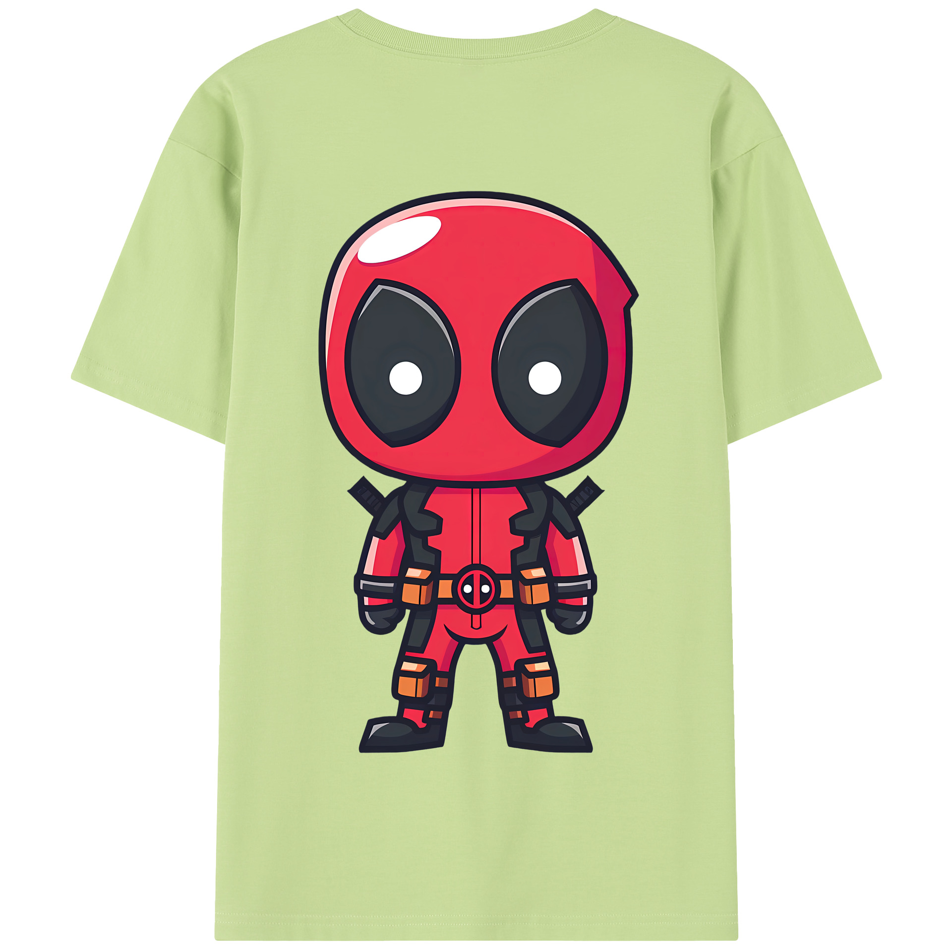 （画像用） Deadpool デッドプール 綿100％半袖Tシャツ（背面プリント）